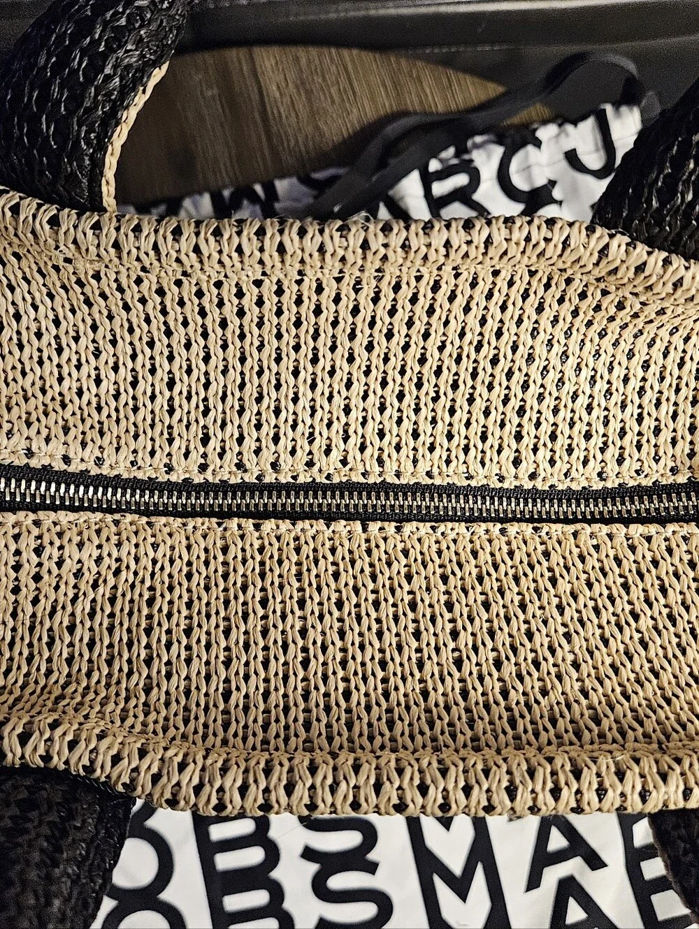 Marc Jacobs 'The Straw Jacquard Medium Tote Bag'